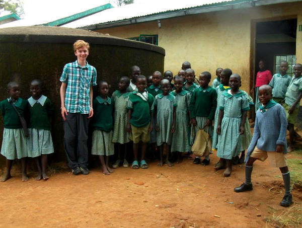 Jack at a school in Kenya