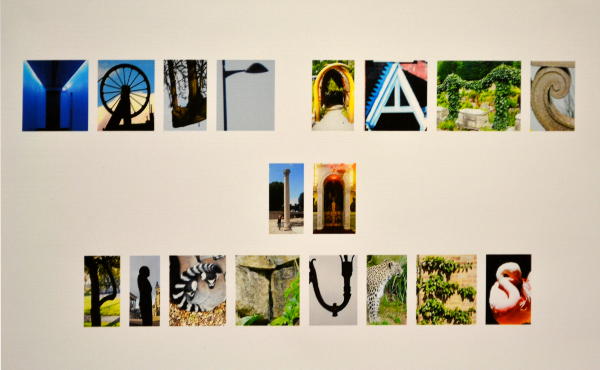 Making names using photos that look like letters