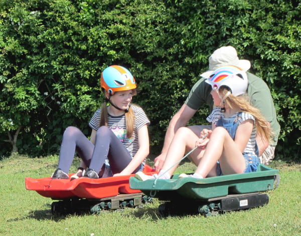 Grass sledging at Blackwell Adventure