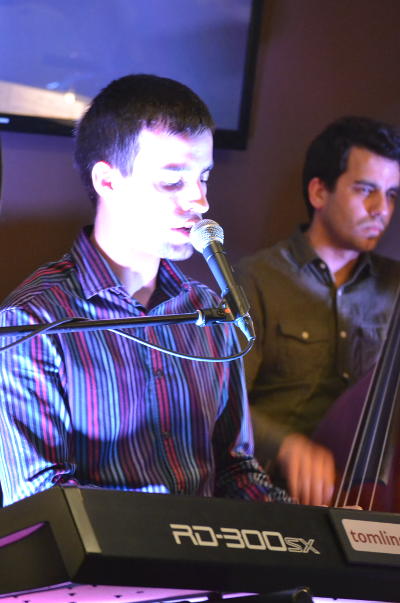 Tom Lindsay (keyboard) and double bass player
