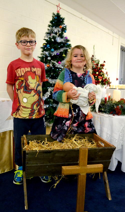 Gathering around the manger