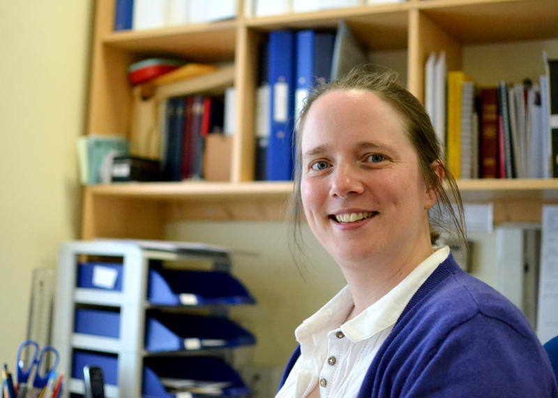 Karen in the Christ Church office