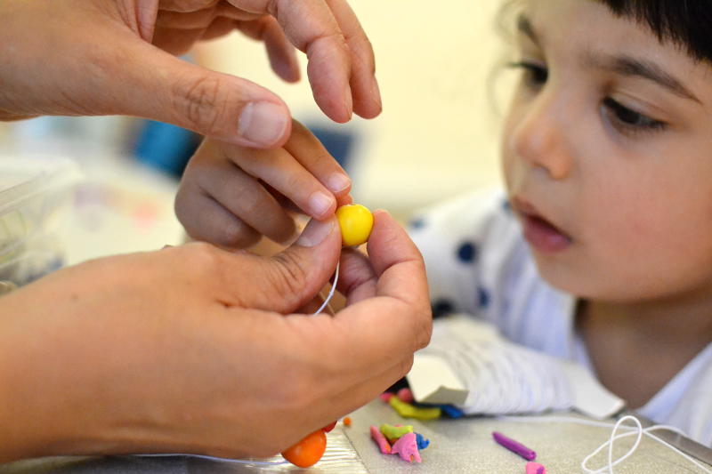 Small fingers are ideal for handling these beads